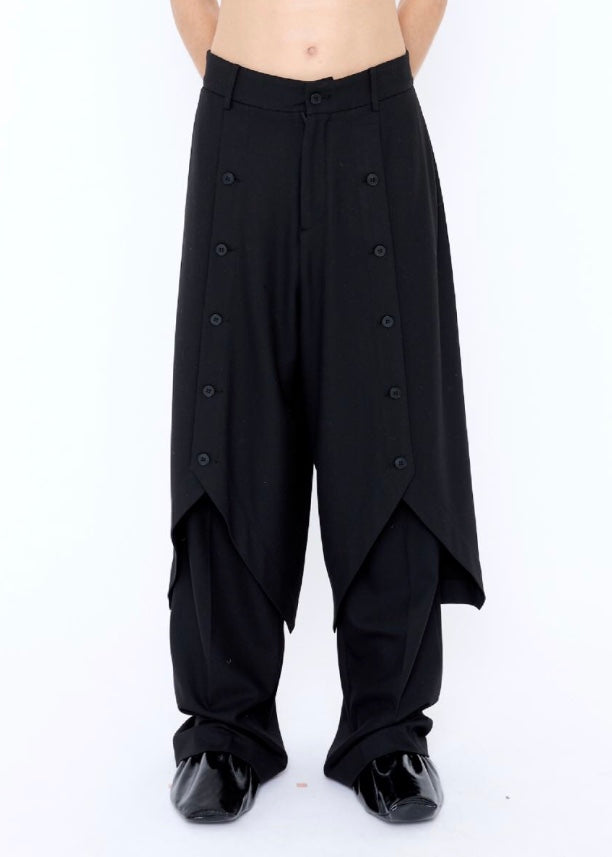 BLACK TROUSERS BUTTONS