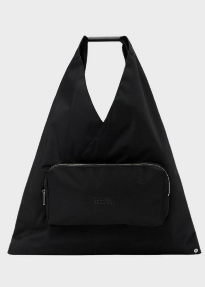 BLACK MEDIUM CARGO CLASSIC TRIANGLE TOTE