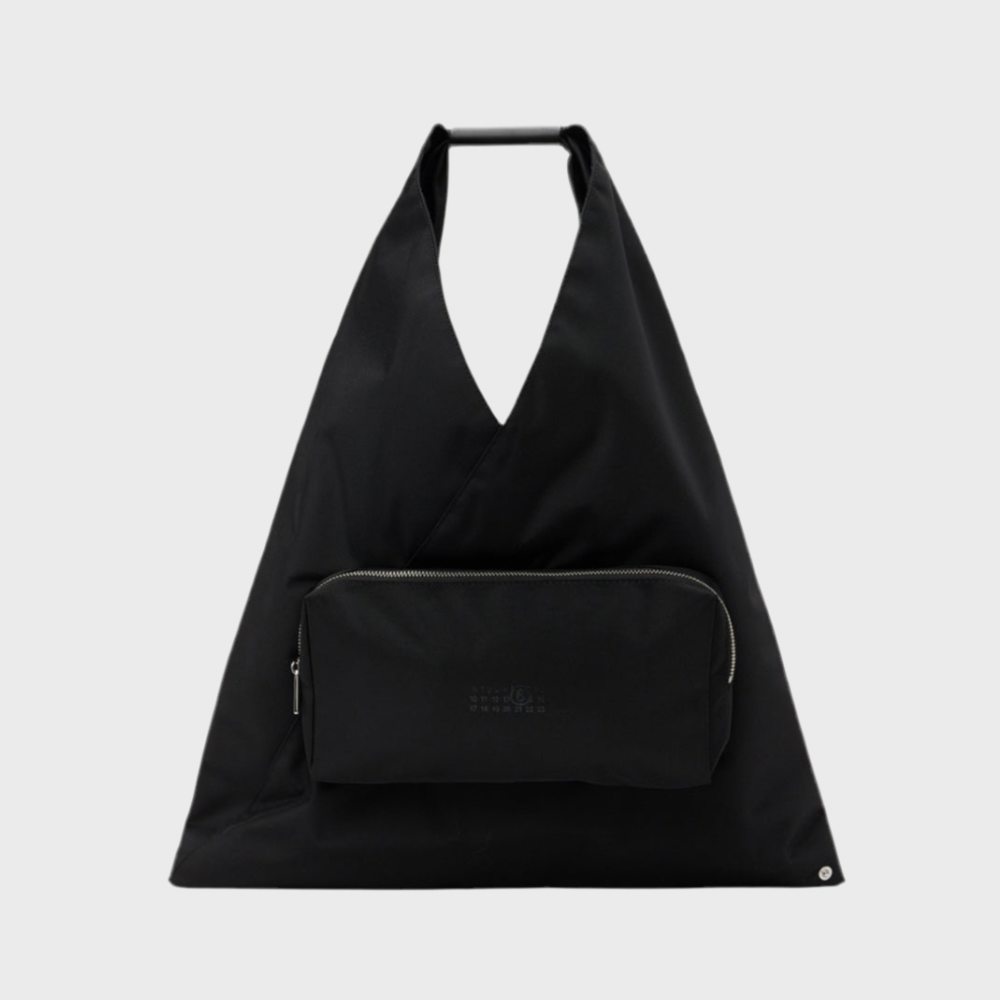 BLACK MEDIUM CARGO CLASSIC TRIANGLE TOTE