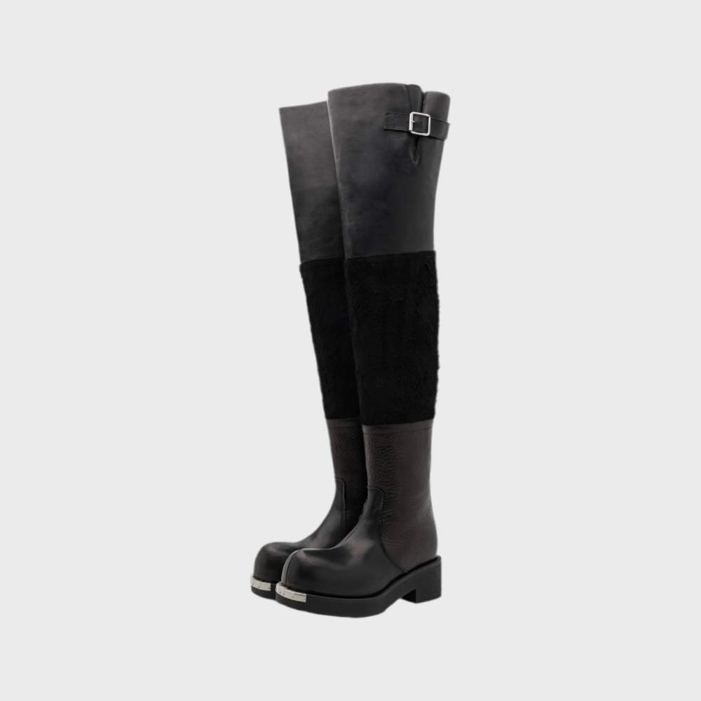 OVER-THE-KNEE LEATHER BOOTS