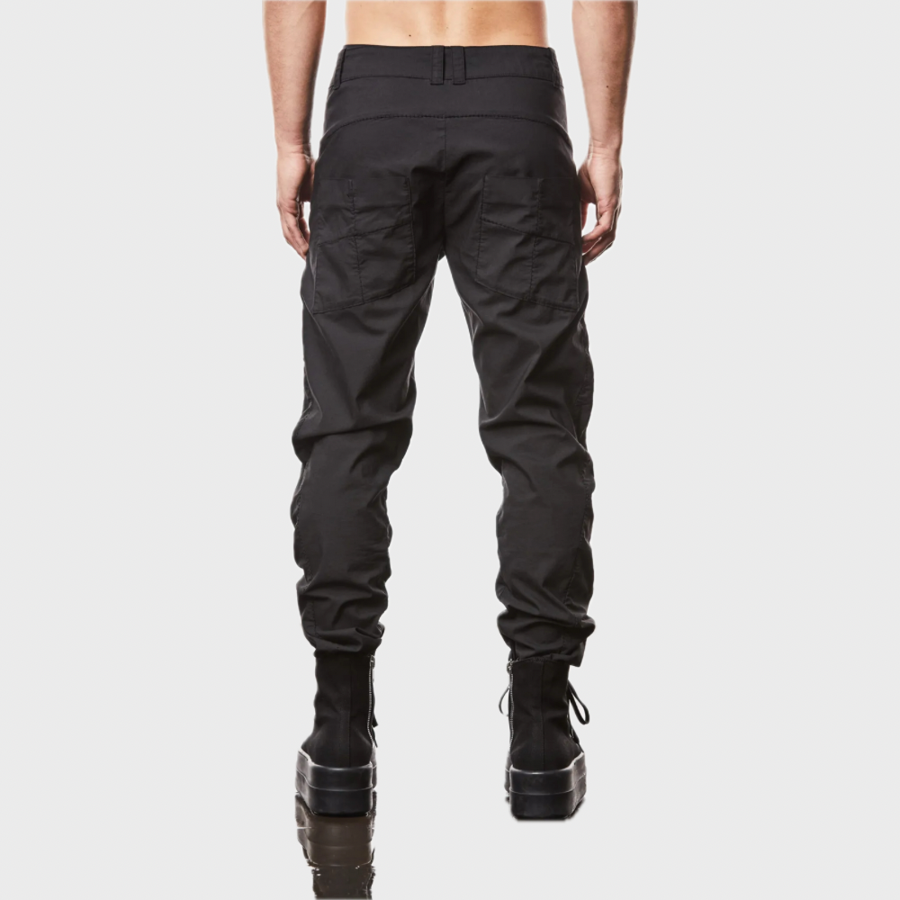 M T 98 BLACK SLIM FIT TROUSERS