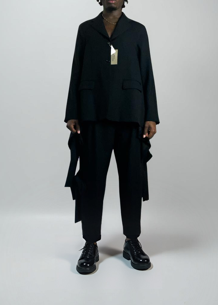 SIDE DRAPE BLAZER