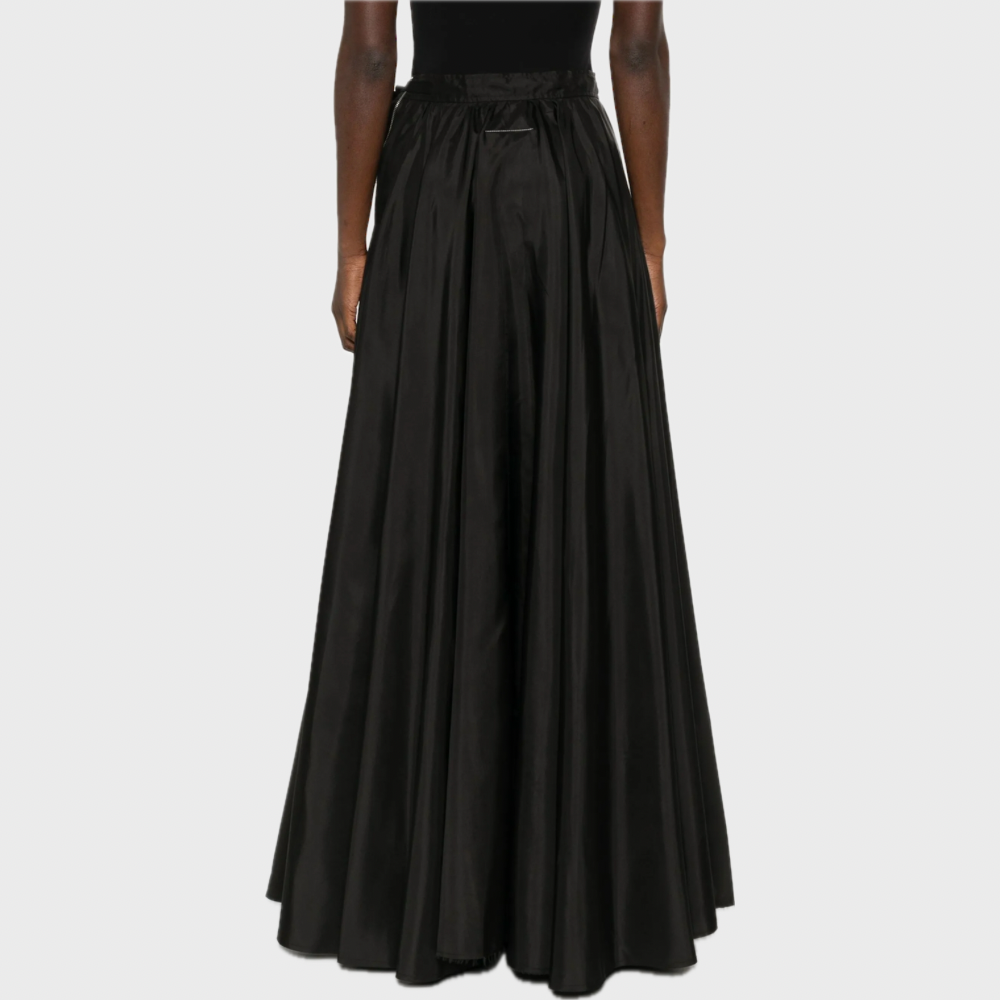 WOVEN BLACK LONG SKIRT