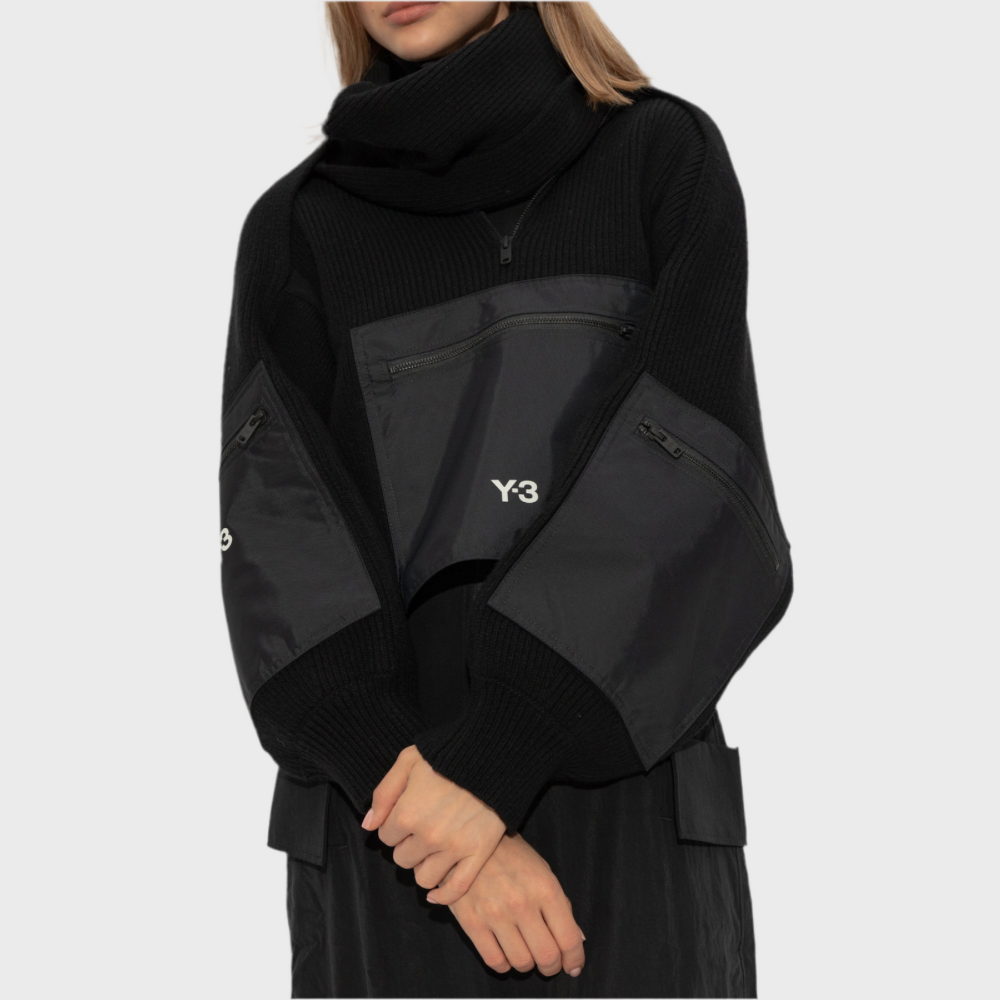 Y-3 NY SCARF WITH POCKET BLACK