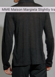 MM6 LONG SLEEVE POLO GREY