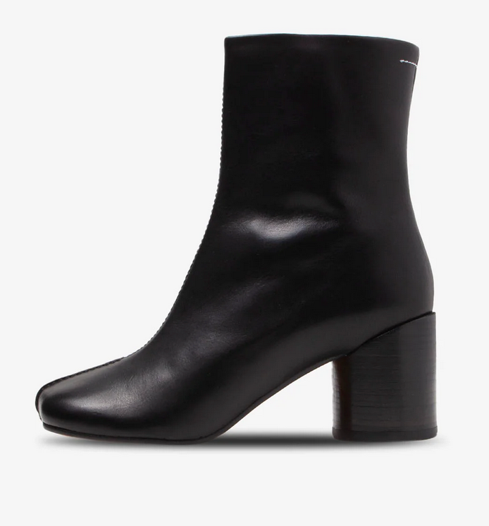 MM6 MAISON MARGIELA ANKLE BOOT STITCH-OUT BLACK