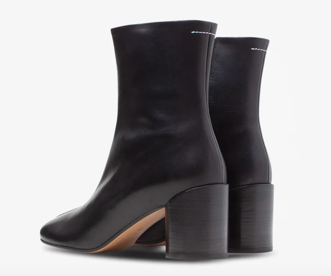 MM6 MAISON MARGIELA ANKLE BOOT STITCH-OUT BLACK