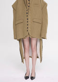 Asymmetrical Zipper Coat