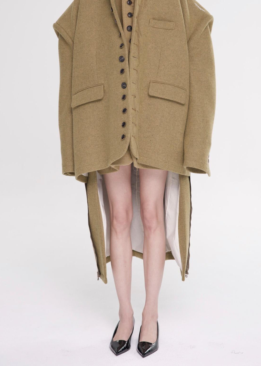 Asymmetrical Zipper Coat