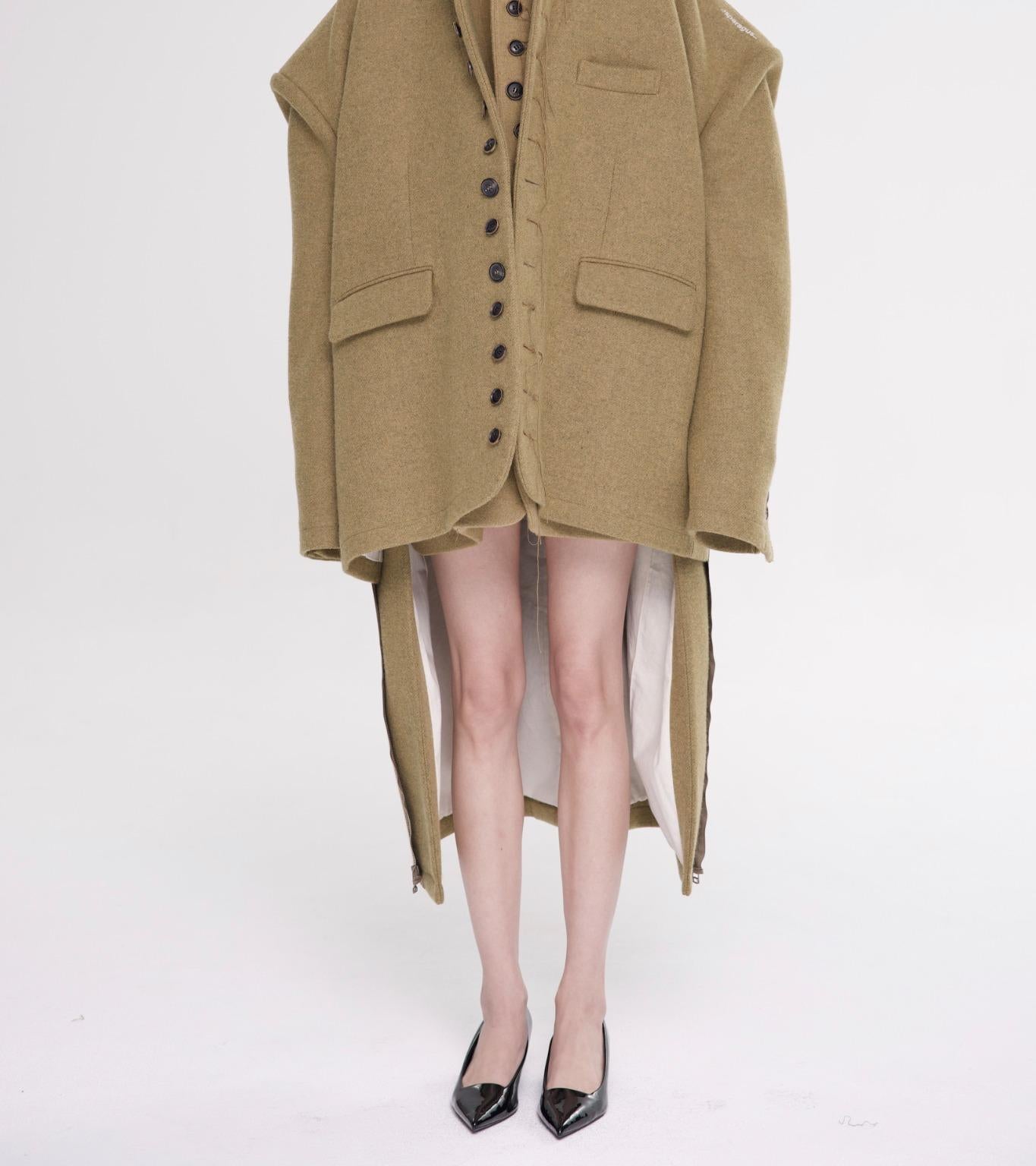 Asymmetrical Zipper Coat